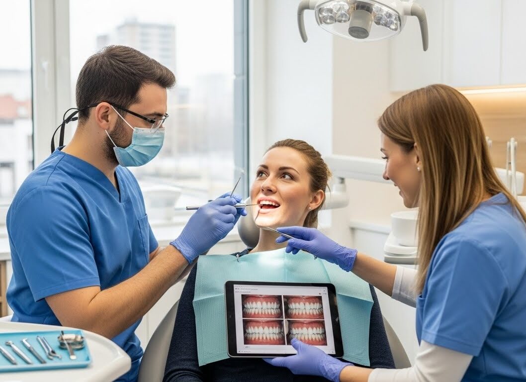 Dental cleaning and whitening near Edmonton in one visit